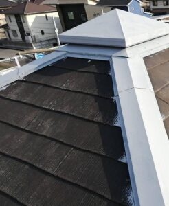 岡山県井原市　H様邸　屋根塗装・外壁塗装　屋根の下塗り　縁切り、タスペーサーとは (3)
