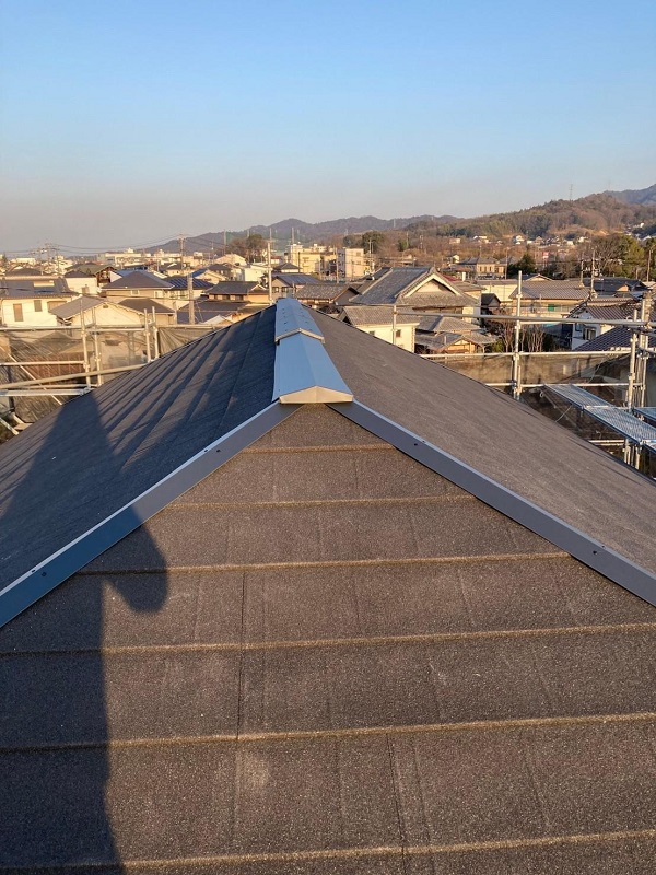 岡山県浅口市　屋根カバー工法(屋根重ね葺き工事)　ジンカリウム鋼板 (4)