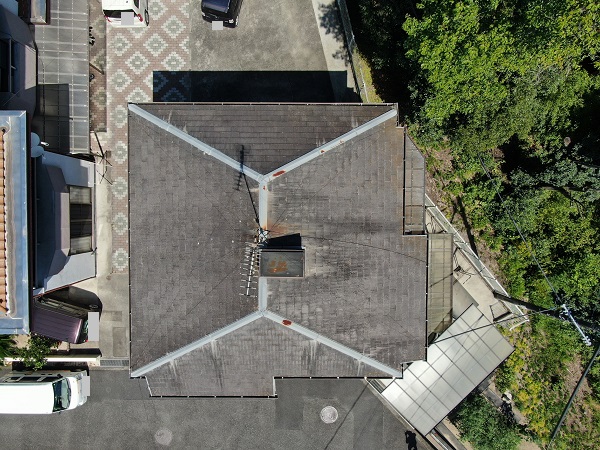 広島県福山市・I様邸　外壁塗装・屋根塗装　ドローンを使った現場調査 (4)
