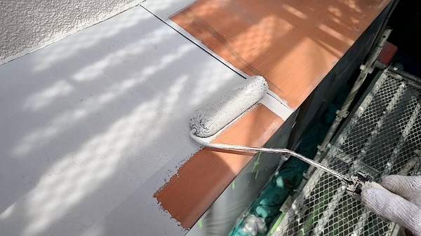 広島県福山市・D様邸　外壁塗装　庇塗装の流れ (2)