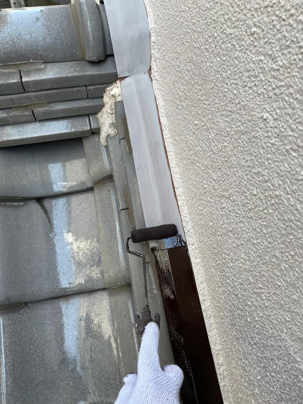 広島県福山市・D様邸　外壁塗装　屋根水切りの塗装をしました！ (1)