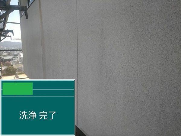 広島県福山市・D様邸　外壁塗装　重要な下地処理、高圧洗浄作業 (2)