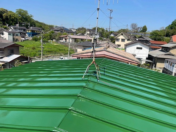 広島県福山市・K様邸　屋根塗装・外壁塗装　キクスイSPパワールーフSi (2)