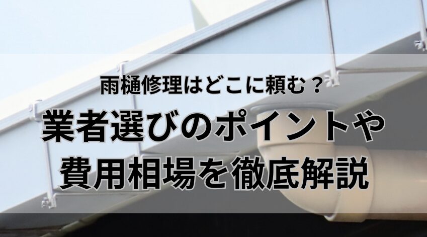 雨樋修理　どこに頼む