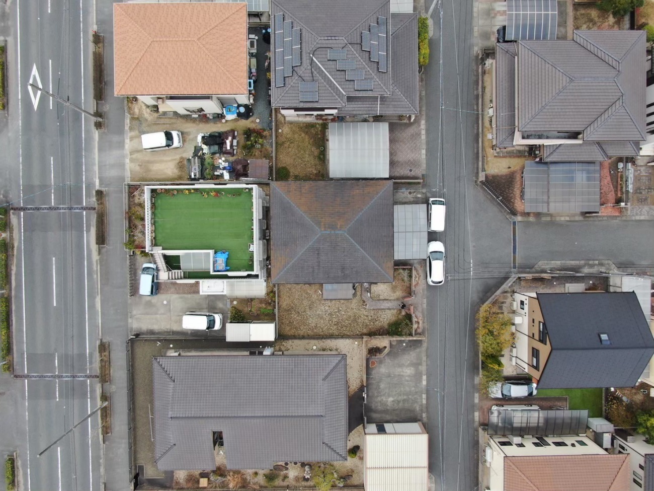 ドローンを使って屋根を調査しました（岡山県笠岡市S様邸　屋根塗装・外壁塗装無料調査②）