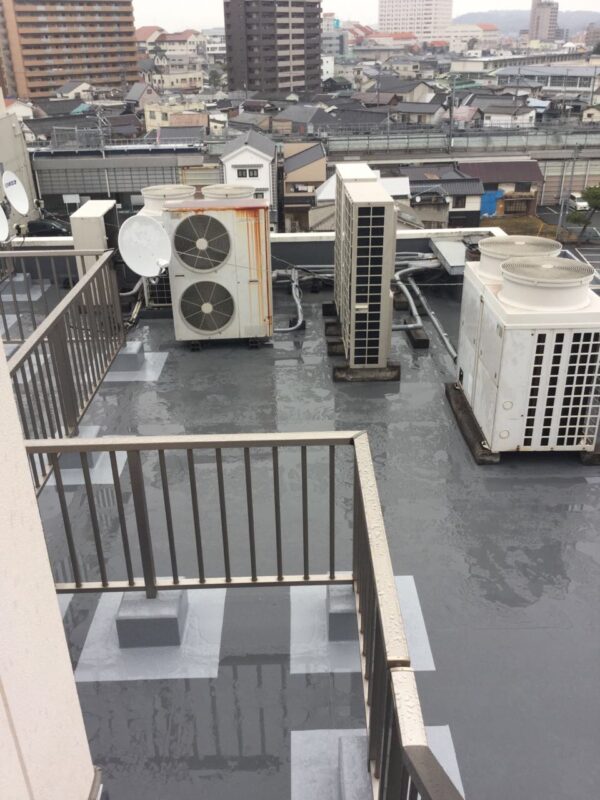 【施工後】会社で雨漏り発生！屋上の全面防水工事を行いました｜岡山県倉敷市・T社様