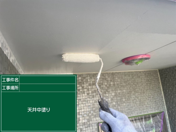 笠岡市_F様_軒天中塗り3