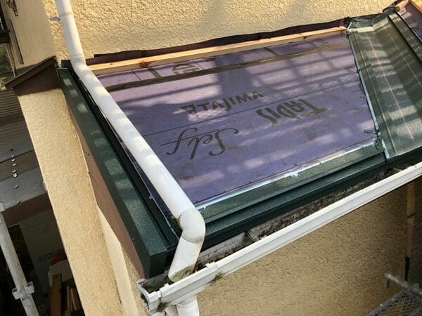 岡山県笠岡市_屋根カバー工法_下屋施工