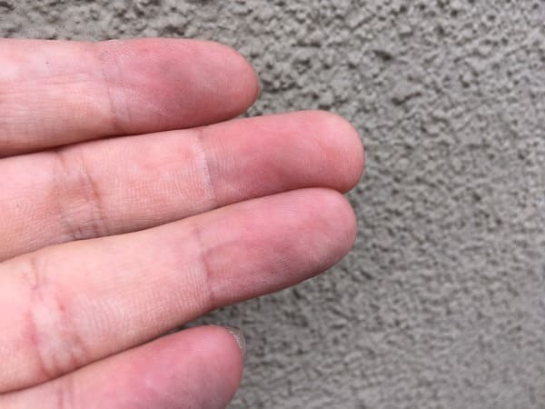 岡山県笠原市_現地調査外壁_チョーキング