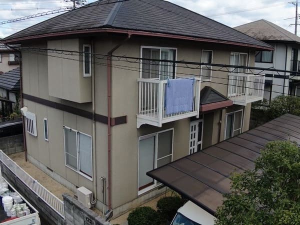 岡山県笠原市_現地調査屋根_全体