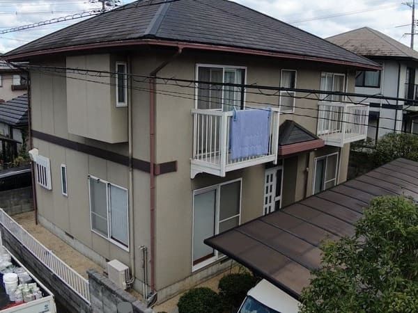 岡山県笠原市_現地調査屋根_全体