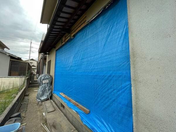 岡山県笠岡市_雨樋修理_外壁修理