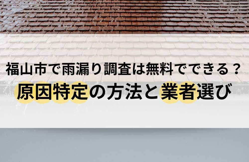 福山市 雨漏り 調査
