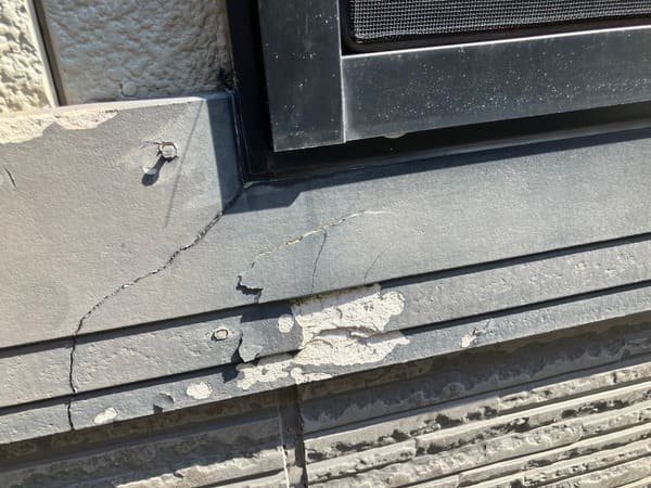 広島県福山市_現地調査_外壁_窓枠まわりひび割れ