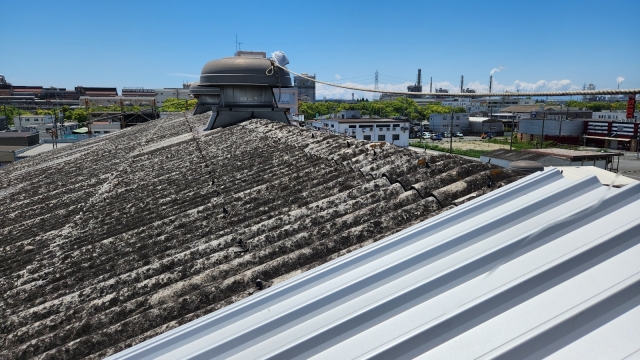 倉敷市玉島 トタン屋根 修理