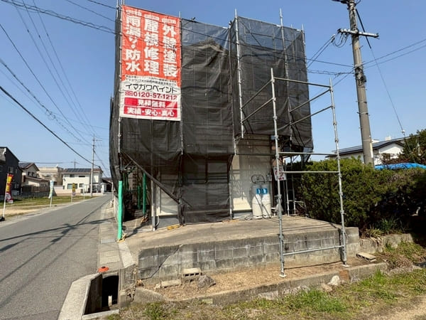 広島県福山市_メッシュシート取付
