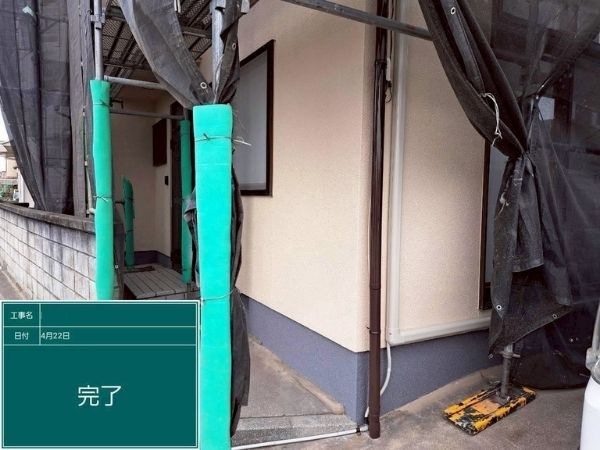 広島県福山市_外壁塗装_玄関周辺